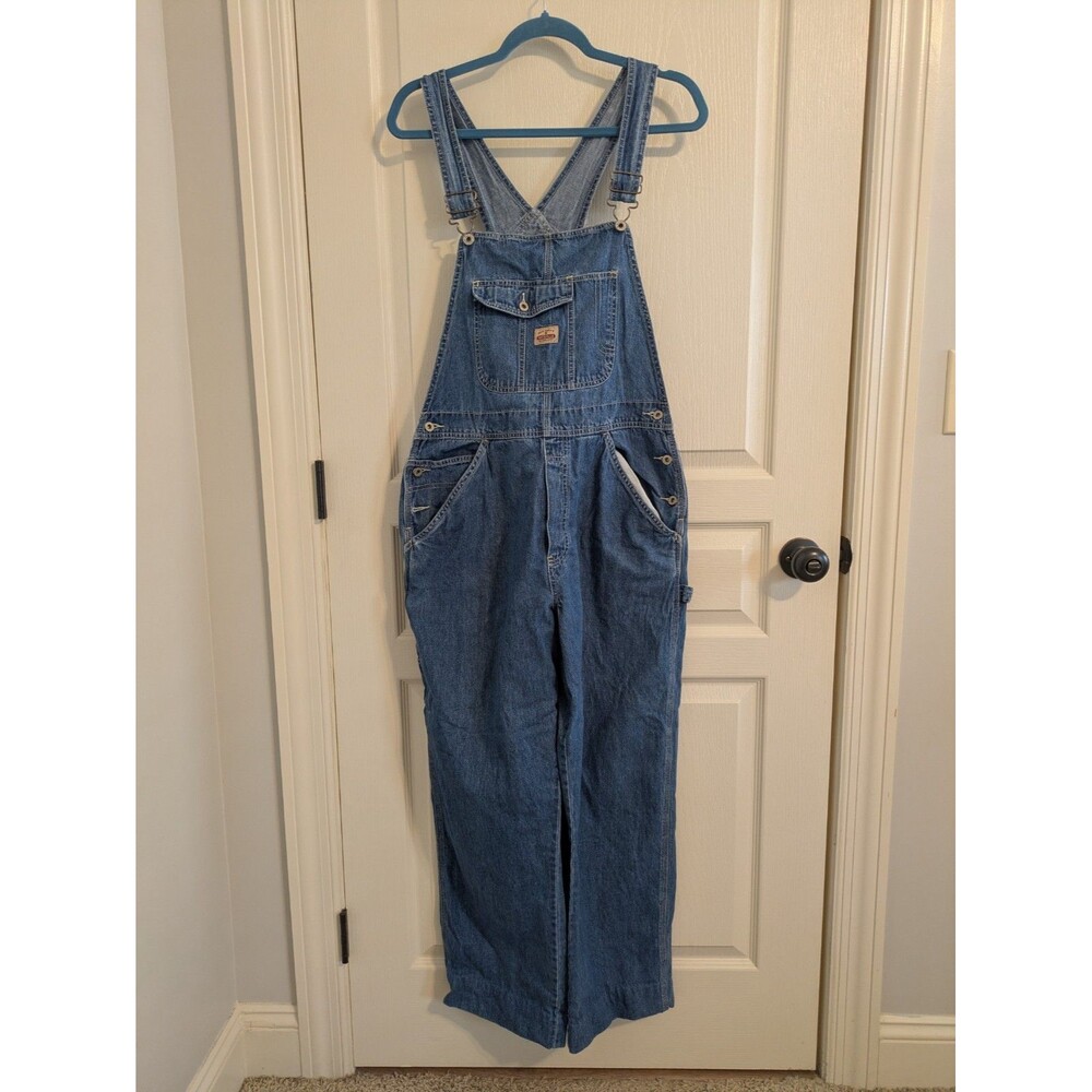 Vintage Old Navy Bib Overalls Size MEDIUM Denim Utility Farm Garden Workwear